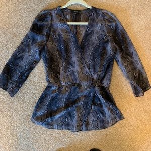 Aritzia Babton Snakeskin Blouse
